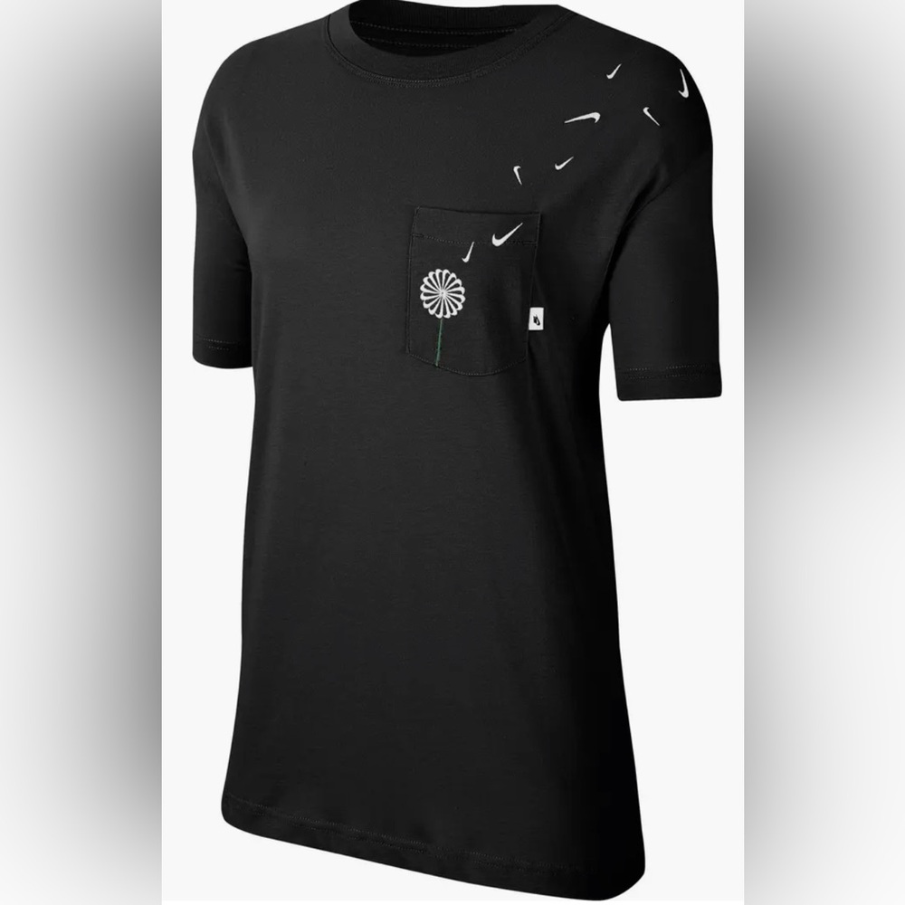 2/$20 Nike Dandelion Swoosh Graphic Pocket Tee – Black – Size S - Picture 2 of 9